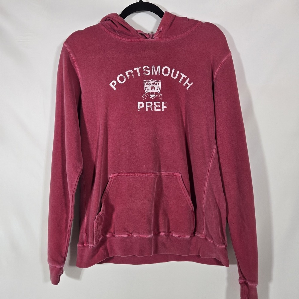 Old Navy Portsmouth Ironic Grunge Distressed Hoodie | Men's Large